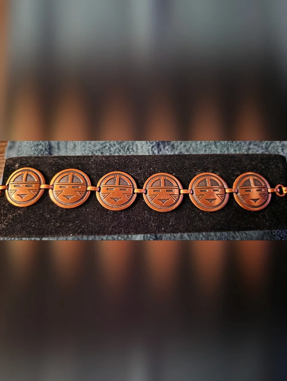 Vintage Southwestern Copper Kachina Bracelet